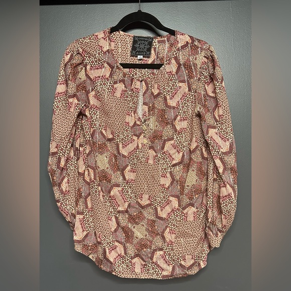 NEW Johnny Was Miles Metallic Peasant Blouse XS - Picture 2 of 3